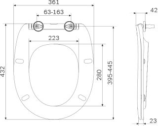 Крышка для унитаза Am.Pm Sense C747855WH